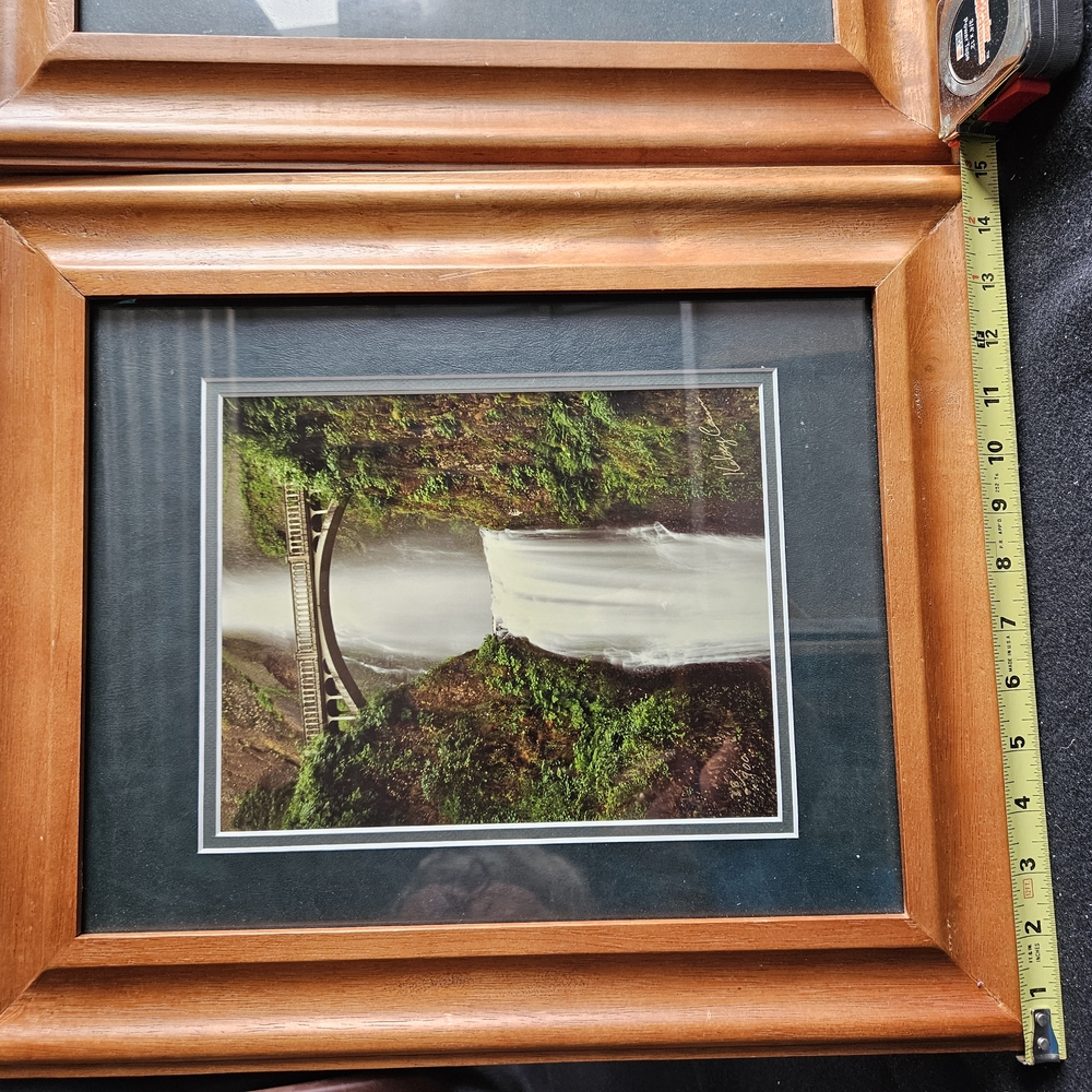 Wooden Framed Waterfall Photography By Kelsey Cain.